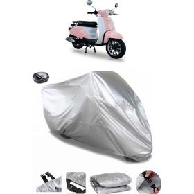 Coverplus Motolux Vintage 50 Gri Arka Çanta Uyumlu Su Geçirmez Motosiklet Brandası