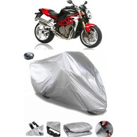 Coverplus MV Agusta Brutale S Gri Arka Çanta Uyumlu Su Geçirmez Motosiklet Brandası