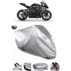 Coverplus MV Agusta F3 800 Gri Arka Çanta Uyumlu Su Geçirmez Motosiklet Brandası