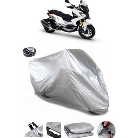 Coverplus Peugeot XP 400 Gri Arka Çanta Uyumlu Su Geçirmez Motosiklet Brandası