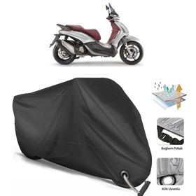 Coverplus Piaggio Beverly Sport Touring 350 i.e. Siyah Motosiklet Branda
