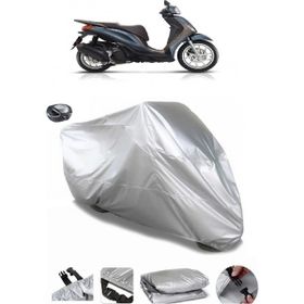 Coverplus Piaggio Liberty 200 Gri Arka Çanta Uyumlu Su Geçirmez Motosiklet Brandası