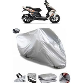 Coverplus Piaggio NRG Power 50 Gri Arka Çanta Uyumlu Su Geçirmez Motosiklet Brandası