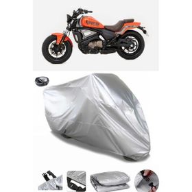 Coverplus QJ SRV 550 ST Gri Arka Çanta Uyumlu Su Geçirmez Motosiklet Brandası