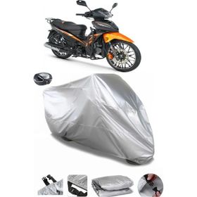 Coverplus RKS Sniper 50 Pro X Gri Arka Çanta Uyumlu Su Geçirmez Motosiklet Brandası