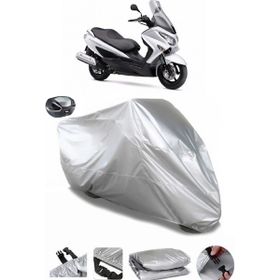 Coverplus Suzuki Burgman 200 Gri Arka Çanta Uyumlu Su Geçirmez Motosiklet Brandası