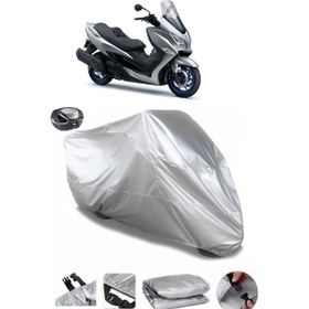 Coverplus Suzuki Burgman AN 400 Gri Arka Çanta Uyumlu Su Geçirmez Motosiklet Brandası