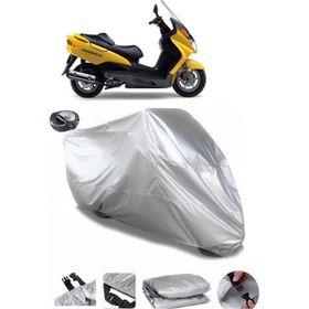 Coverplus Suzuki Burgman UH 150 Arka Çanta Uyumlu Su Geçirmez Gri Motosiklet Branda