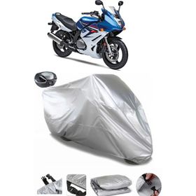 Coverplus Suzuki GS 500 Gri Arka Çanta Uyumlu Su Geçirmez Motosiklet Brandası