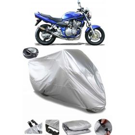 Coverplus Suzuki GSF 600 Bandit Gri Arka Çanta Uyumlu Su Geçirmez Motosiklet Brandası