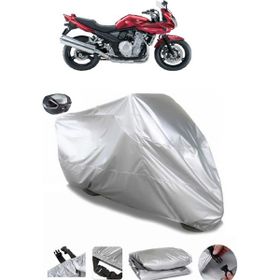 Coverplus Suzuki GSF 650 Bandit S Gri Arka Çanta Uyumlu Su Geçirmez Motosiklet Brandası