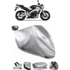 Coverplus Suzuki GSR 600 Gri Arka Çanta Uyumlu Su Geçirmez Motosiklet Brandası