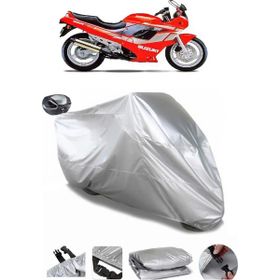 Coverplus Suzuki GSX 750 F Gri Arka Çanta Uyumlu Su Geçirmez Motosiklet Brandası