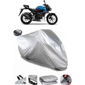 Coverplus Suzuki GSX-S 125 Gri Arka Çanta Uyumlu Su Geçirmez Motosiklet Brandası