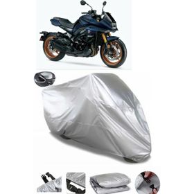 Coverplus Suzuki Katana Gri Arka Çanta Uyumlu Su Geçirmez Motosiklet Brandası