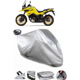 Coverplus Suzuki V-Strom 1050 XT Gri Arka Çanta Uyumlu Su Geçirmez Motosiklet Brandası