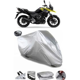 Coverplus Suzuki V-Strom 250 Gri Arka Çanta Uyumlu Su Geçirmez Motosiklet Brandası