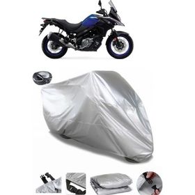Coverplus Suzuki V-Strom 650 XT ABS Gri Arka Çanta Uyumlu Su Geçirmez Motosiklet Brandası