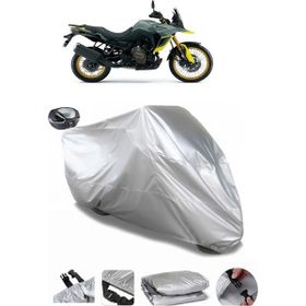 Coverplus Suzuki V-Strom 800 DE Gri Arka Çanta Uyumlu Su Geçirmez Motosiklet Brandası