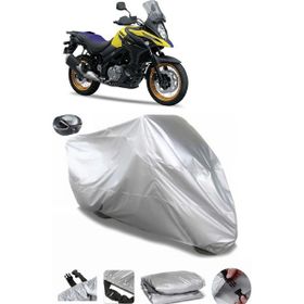 Coverplus Suzuki V-Strom DL650 Gri Arka Çanta Uyumlu Su Geçirmez Motosiklet Brandası