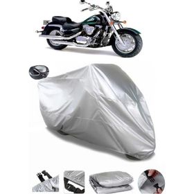Coverplus Suzuki VL 1500 Intruder Gri Arka Çanta Uyumlu Su Geçirmez Motosiklet Brandası