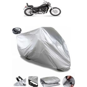 Coverplus Suzuki VL 600 Intruder Gri Arka Çanta Uyumlu Su Geçirmez Motosiklet Brandası