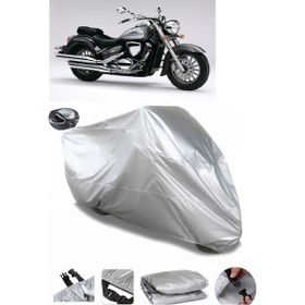 Coverplus Suzuki VL 800 Intruder Gri Arka Çanta Uyumlu Su Geçirmez Motosiklet Brandası