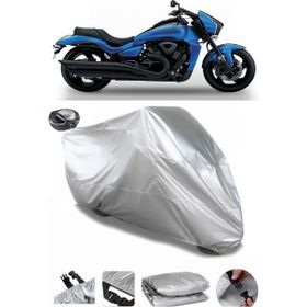 Coverplus Suzuki VZR 1800 Intruder Gri Arka Çanta Uyumlu Su Geçirmez Motosiklet Brandası