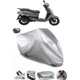 Coverplus SYM Fiddle II 50 Gri Arka Çanta Uyumlu Su Geçirmez Motosiklet Brandası