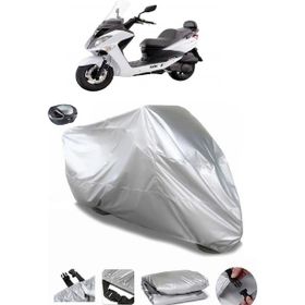 Coverplus Sym Joyride Evo 200L Arka Çanta Uyumlu Su Geçirmez Gri Motosiklet Brandası