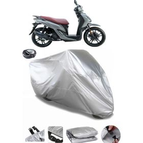 Coverplus Sym Symphony ST 125 Arka Çanta Uyumlu Su Geçirmez Gri Motosiklet Brandası