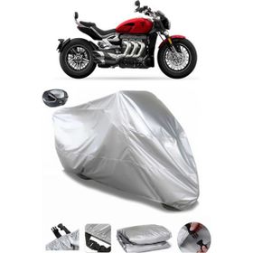 Coverplus Triumph Rocket 3 GT Arka Çanta Uyumlu Su Geçirmez Gri Motosiklet Brandası
