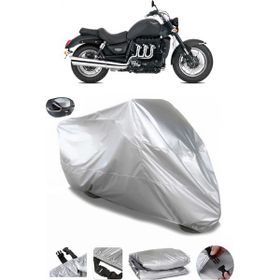 Coverplus Triumph Rocket 3 Touring Arka Çanta Uyumlu Su Geçirmez Gri Motosiklet Brandası