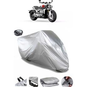 Coverplus Triumph Rocket Arka Çanta Uyumlu Su Geçirmez Gri Motosiklet Brandası