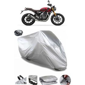 Coverplus Triumph Scrambler Arka Çanta Uyumlu Su Geçirmez Gri Motosiklet Brandası