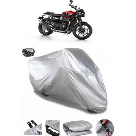 Coverplus Triumph Speed Twin Arka Çanta Uyumlu Su Geçirmez Gri Motosiklet Brandası