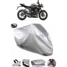Coverplus Triumph Street Triple R Arka Çanta Uyumlu Su Geçirmez Gri Motosiklet Brandası