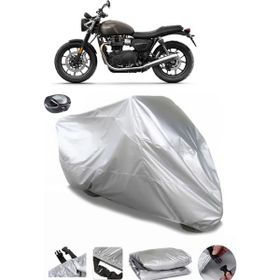 Coverplus Triumph Street Twin Arka Çanta Uyumlu Su Geçirmez Gri Motosiklet Brandası
