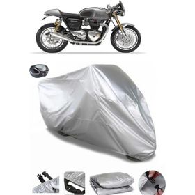 Coverplus Triumph Thruxton 1200 R Arka Çanta Uyumlu Su Geçirmez Gri Motosiklet Branda