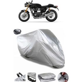 Coverplus Triumph Thruxton RS Arka Çanta Uyumlu Su Geçirmez Gri Motosiklet Brandası