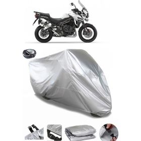 Coverplus Triumph Tiger 1200 XCA Arka Çanta Uyumlu Su Geçirmez Gri Motosiklet Brandası