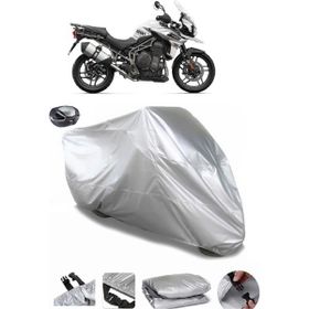 Coverplus Triumph Tiger 1200 XRX Arka Çanta Uyumlu Su Geçirmez Gri Motosiklet Brandası