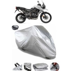Coverplus Triumph Tiger 800 XCX Arka Çanta Uyumlu Su Geçirmez Gri Motosiklet Brandası