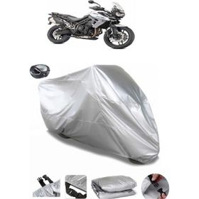 Coverplus Triumph Tiger 800 XRX Arka Çanta Uyumlu Su Geçirmez Gri Motosiklet Brandası