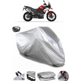 Coverplus Triumph Tiger 900 Arka Çanta Uyumlu Su Geçirmez Gri Motosiklet Brandası