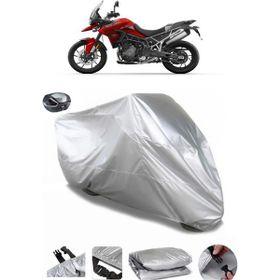 Coverplus Triumph Tiger 900 GT Arka Çanta Uyumlu Su Geçirmez Gri Motosiklet Brandası
