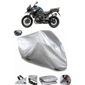 Coverplus Triumph Tiger Explorer XCA Arka Çanta Uyumlu Su Geçirmez Gri Motosiklet Brandası