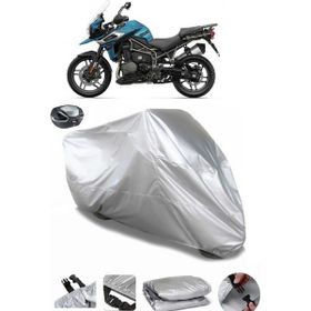 Coverplus Triumph Tiger Explorer XRX Arka Çanta Uyumlu Su Geçirmez Gri Motosiklet Brandası