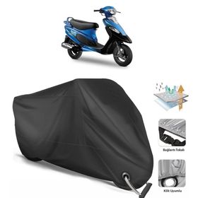 Coverplus TVS Scooty Pep Plus Siyah Motosiklet Branda