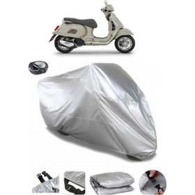Coverplus Vespa GTS 125 Arka Çanta Uyumlu Su Geçirmez Gri Motosiklet Brandası
